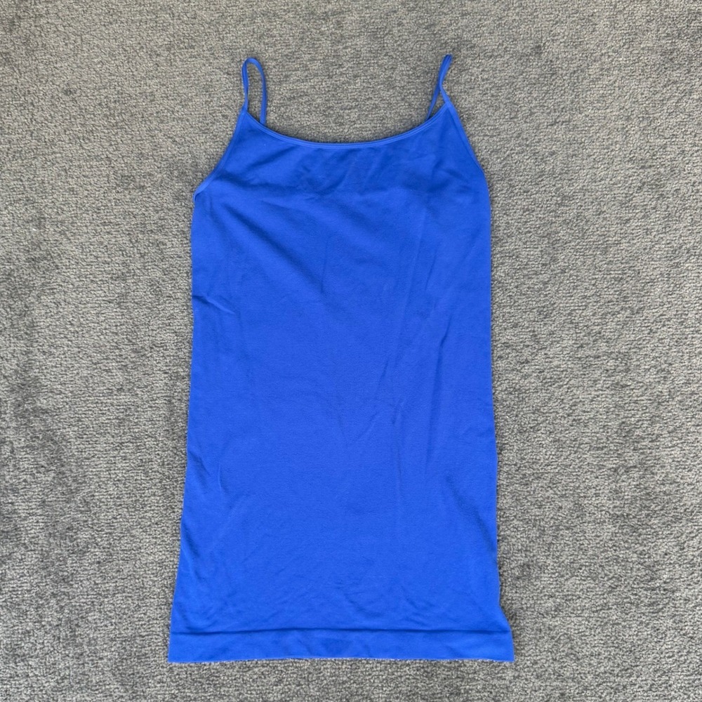 Nikibiki Royal Blue Seamless Camisole Tank Top Spaghetti Strap Longline One Size